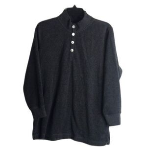 Soft Surroundings Gray Cuddle Pullover sweatshirt size PM
